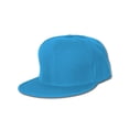 thumbnail image 1 of Plain Fitted Flat Bill Hat, Solid and Neon Colors , Turquoise 7 1/2, 1 of 1