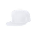 thumbnail image 1 of Plain Fitted Flat Bill Hat - White 71/8, 1 of 4