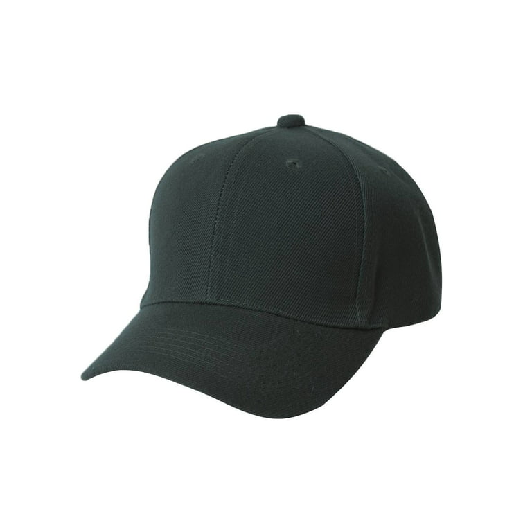 Plain Fitted Hat - Black, 7 3/8 
