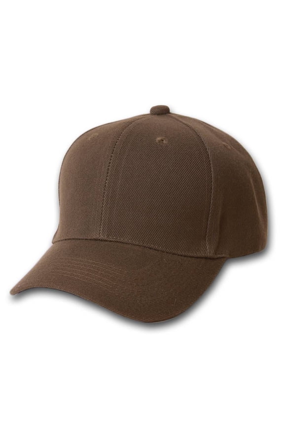 Plain Fitted Hat - Brown, 7 1/8