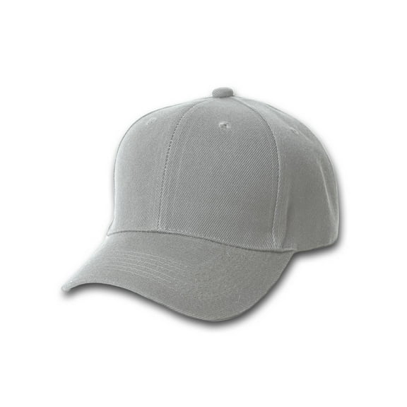 Plain Fitted Hat - Grey, 7 1/4