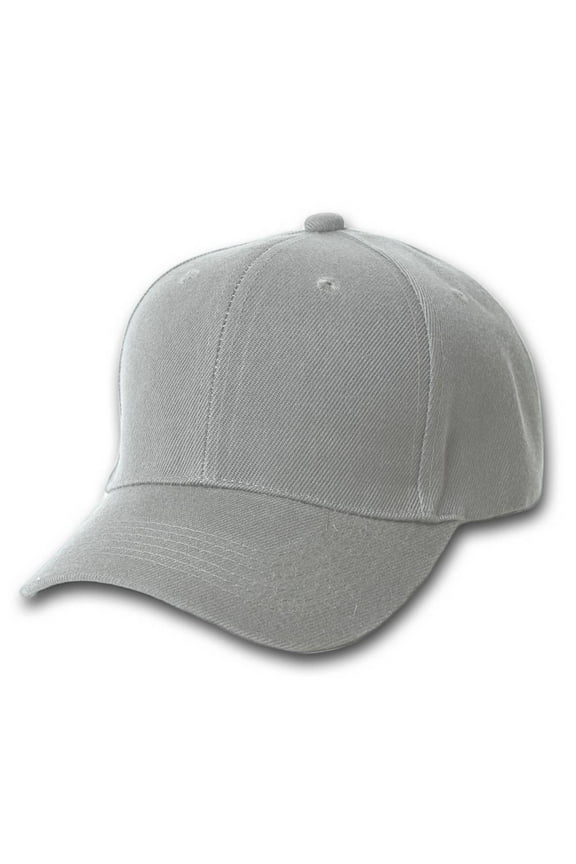 Plain Fitted Hat - Grey, 7