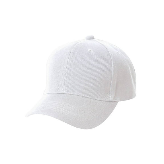 Plain Fitted Hat - White, 7 1/2