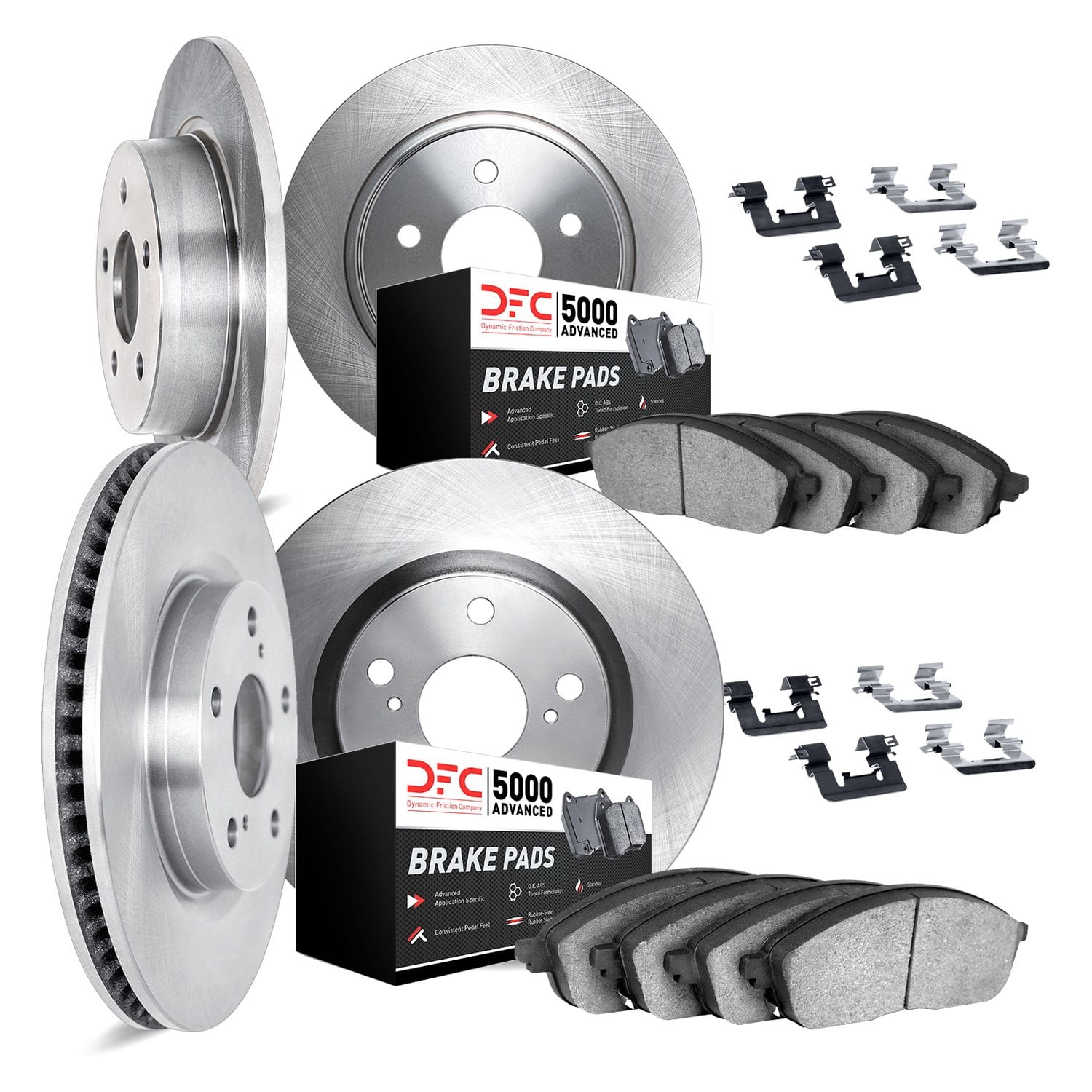 Plain Front and Rear Brake Kit for Toyota RAV4 2006-2018 Silver Gray ...