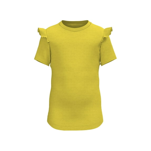 Plain Girls Ruffle T-shirt