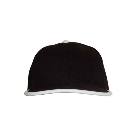 Plain Hat Adjustable Colored Tip, Red Black