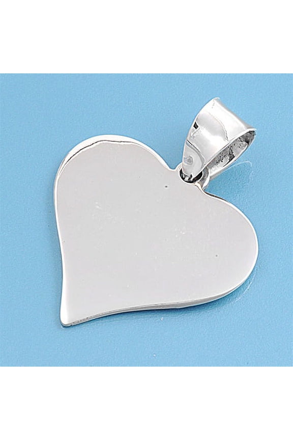 Plain Heart Heart Pendant Sterling Silver