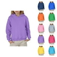 thumbnail image 1 of Plain Hoodies for Kids Fall Winter Long Sleeve Casual Basic Hooded Sweatshirt for Boys Girls Children Pullover Tops, 1 of 1