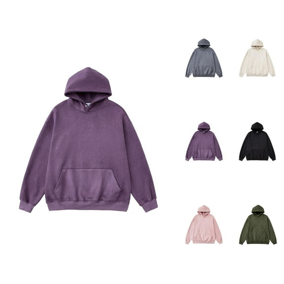 Plain Hoodies for Men 2025 Fall Winter Long Sleeve Essentials Hooded Sweatshirt with Pockets Pullover Mens Hoodies