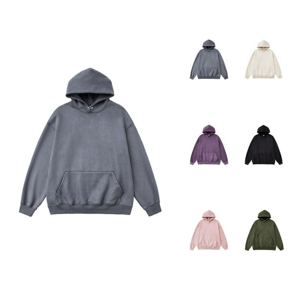 Plain Hoodies for Men 2025 Fall Winter Long Sleeve Essentials Hooded Sweatshirt with Pockets Pullover Mens Hoodies