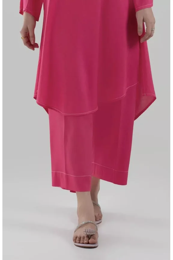 Plain Hot Pink Fuchsia Pakistani Indian Pants ONLY Wear With Kameez USA Seller