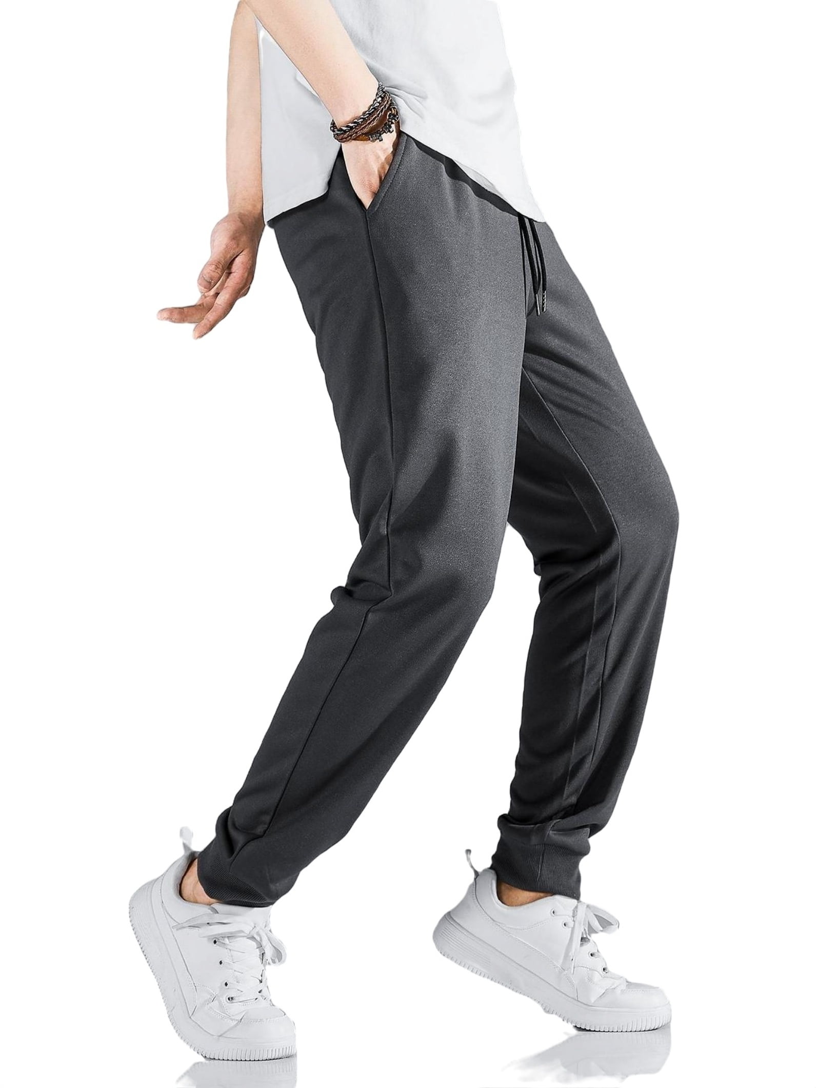 Plain Jogger Dark Grey Men Sweatpants (Men's) - Walmart.com