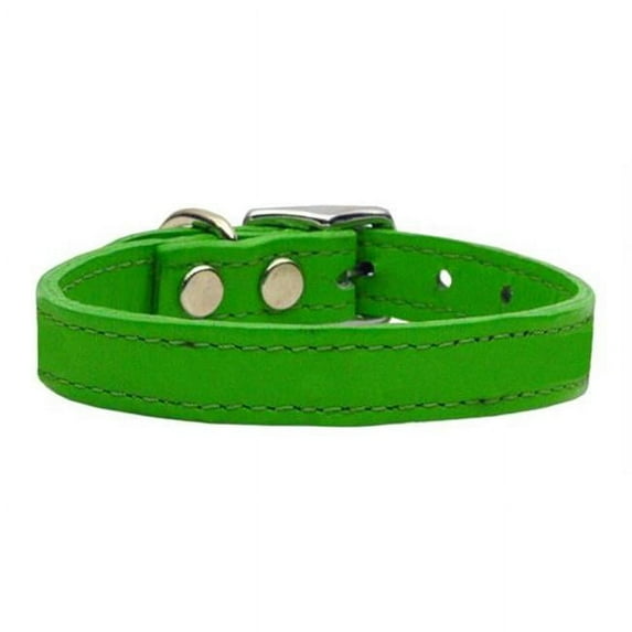 Plain Leather Collars Emerald Green 18