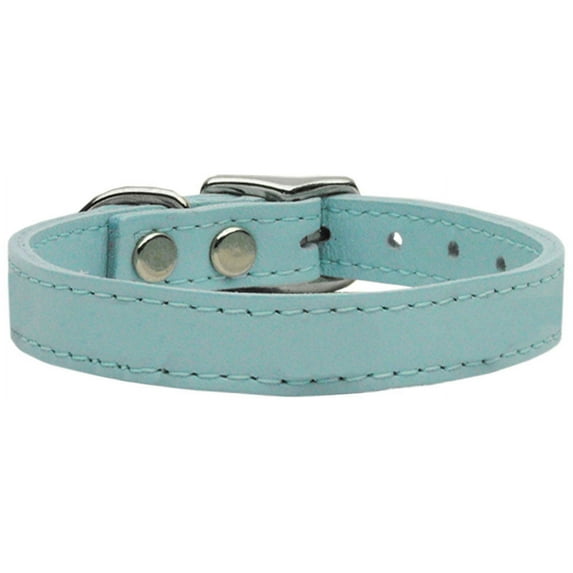 Plain Leather Collars Baby Blue 26