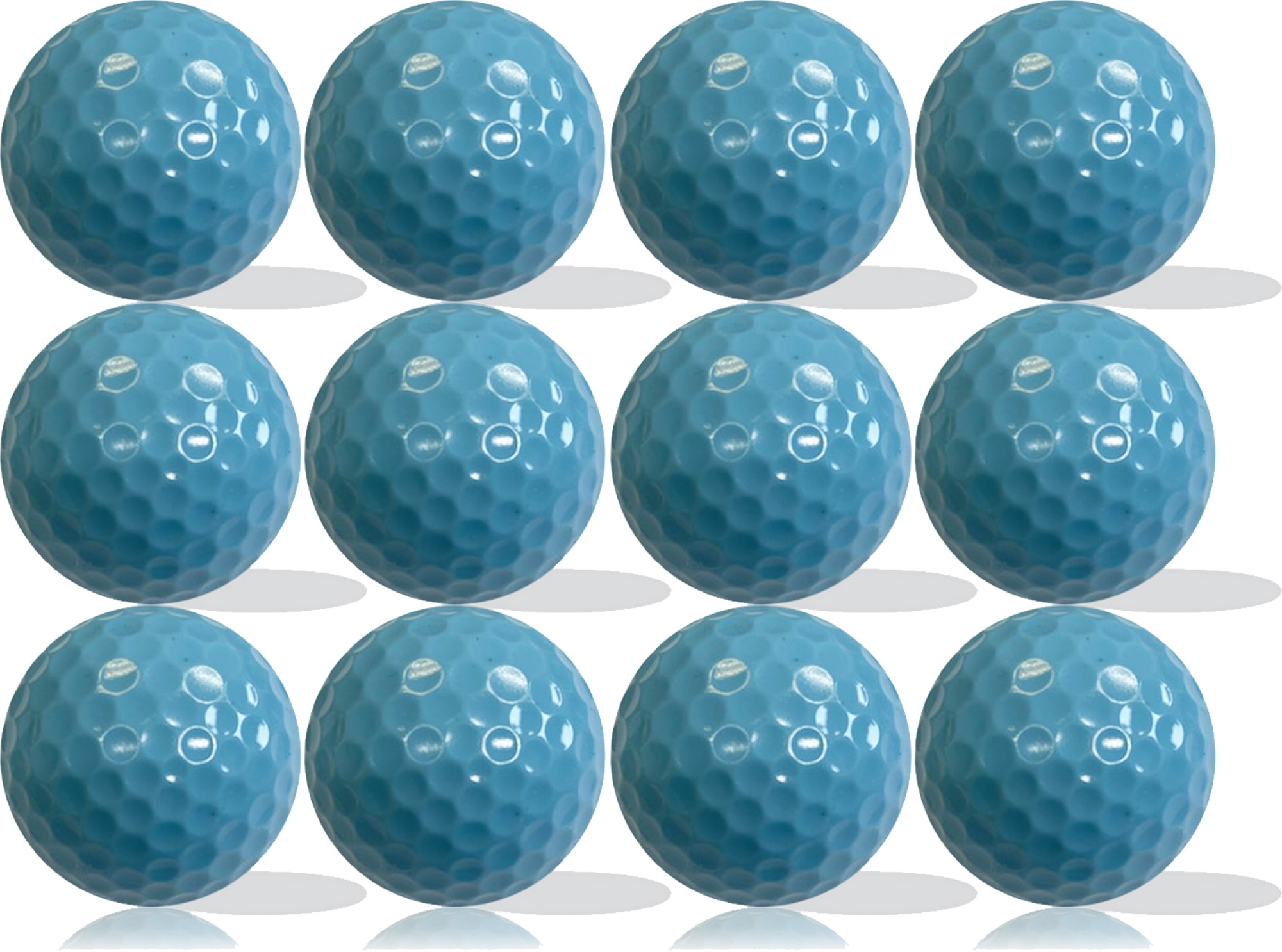 Plain Light Blue Blank Non-Printed Golf Balls, 12 Pack by GBM GOLF