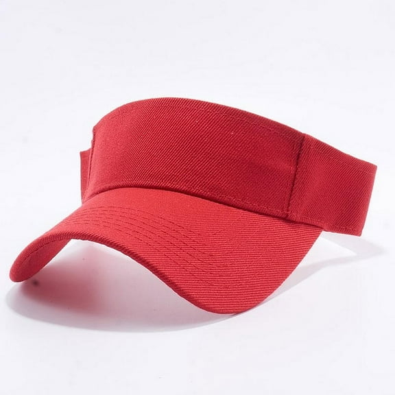Plain Mens Sun Visor [Red - Adjustable]