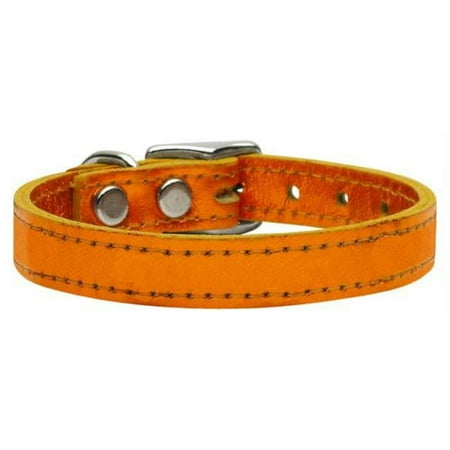 Plain Metallic Leather Metallic Orange 16