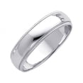 thumbnail image 1 of Plain Milgrain Wedding Band 14k White Gold Ring Solid Polished Finish Regular Fit, 5 mm Size 11, 1 of 1