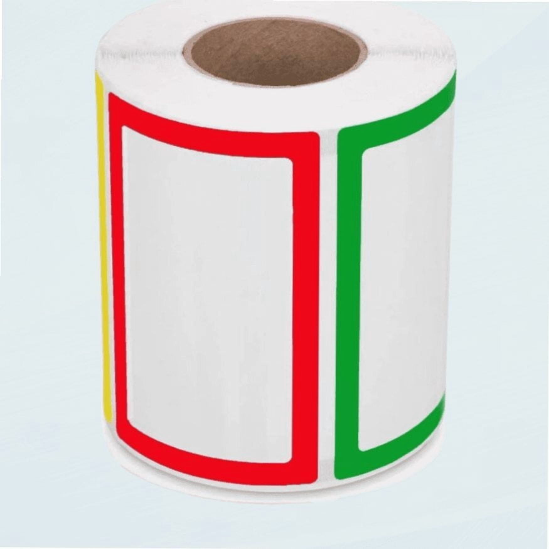 Plain Name Tag Labels, 300 Colourful Border Stickers Large Sticky Labels Plain Tags For Clothes Office And School 3 5 X 2 3 4 Colors - View #3