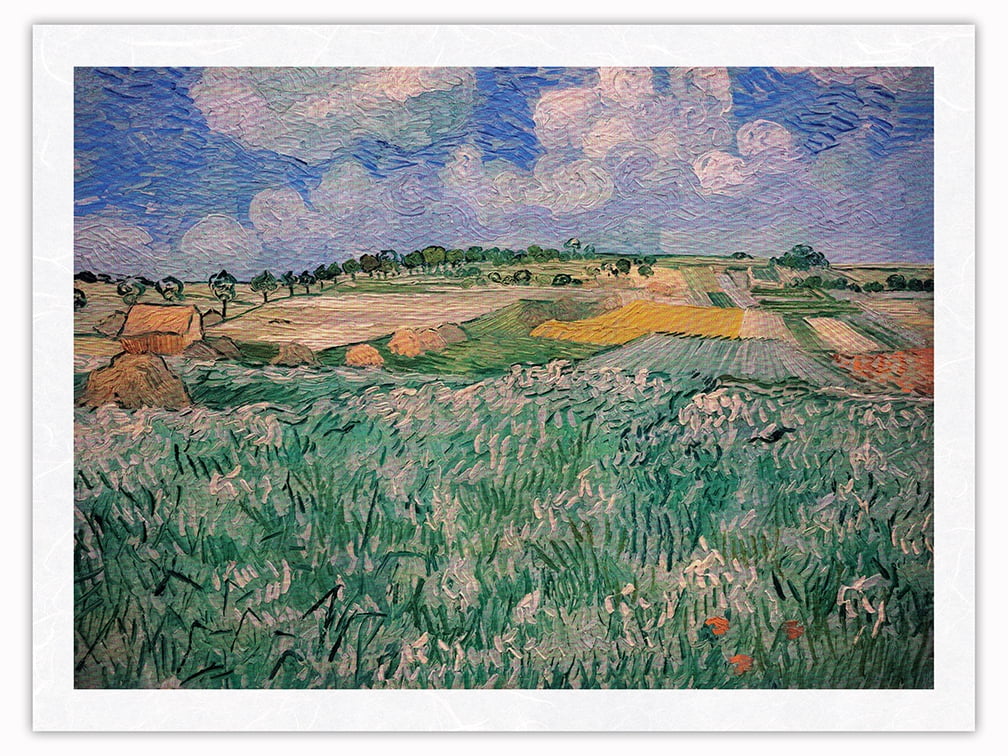 Plain Near Auvers, France - From an Original Color Painting by Vincent ...