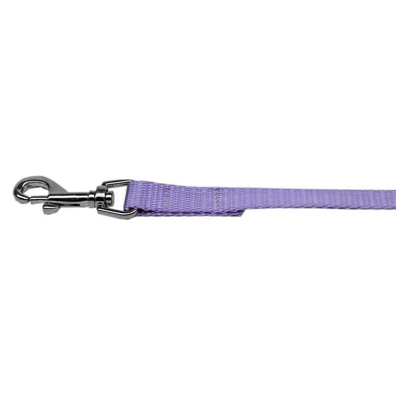 Plain Nylon Pet Leash, Lavender - 0.62 in. by 4 ft.