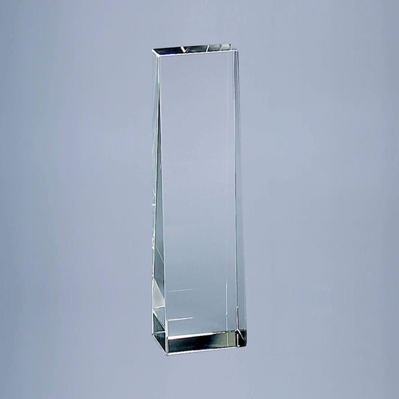 Plain Optic Glass Obelisk in Clear Color (2.75 in. L x 2.25 in. W x 7.8 in. H)