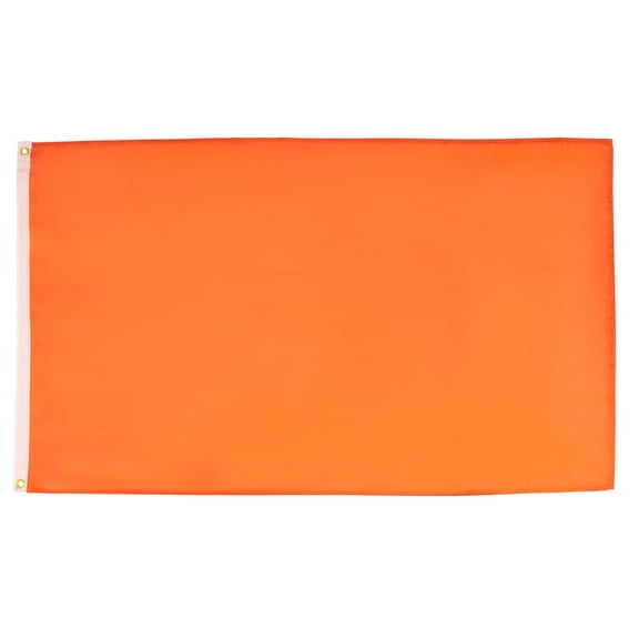 AZ Flag Plain Orange Flag 2x3 ft 100D Polyester 2 Grommets 90x60 cm