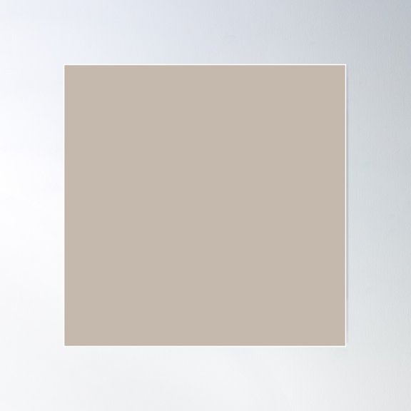 Plain Pale And Warm Grey, A Warm Cement Shade, Monochrome, Trend Forecast Gray. Poster Wall Art, Modern Wall Decor For Living Room Bedroom, 30x30 UNFRAMED