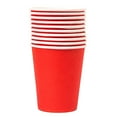 thumbnail image 1 of Plain Paper Drink Cups, Torqee Stack Drink Vessels, Multi Use Craft Containers, for Holiday Gathering, Table Serve and Party Decor, Red, 10 Pack, 1 of 4
