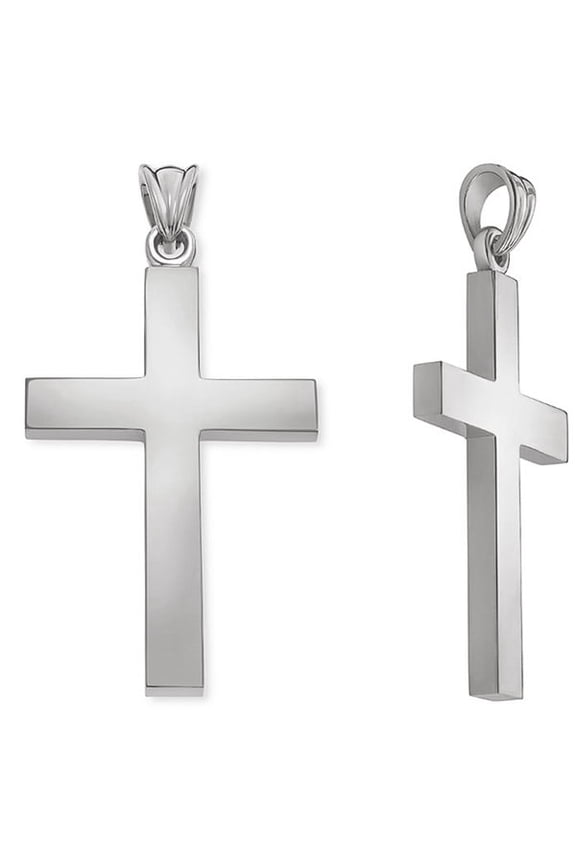 Plain Platinum Cross Pendant