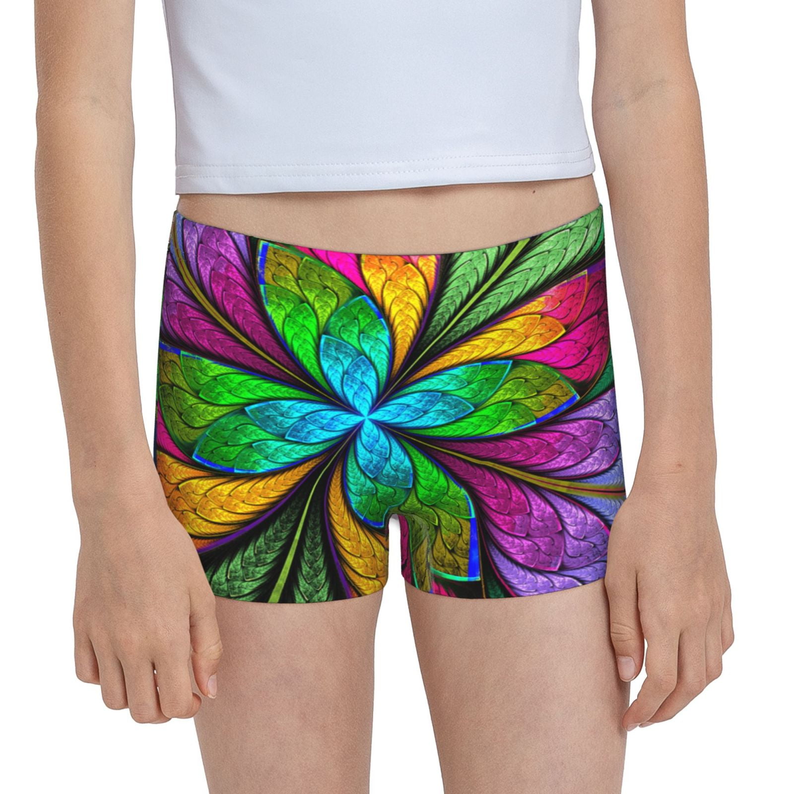 Easygdp Multicolored Beautiful Flower Girls Hipster Cotton Underwear