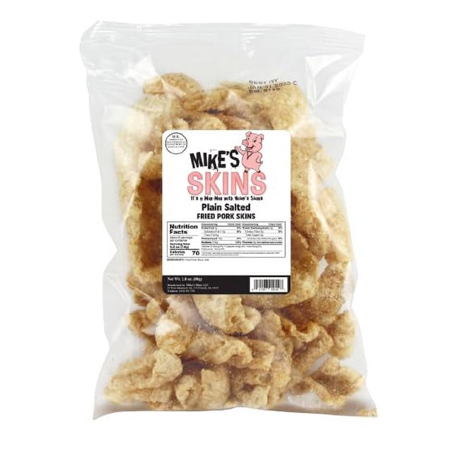 Plain Pork Rinds Mike's Brand (Low Carb, 1 Count 2.8oz)