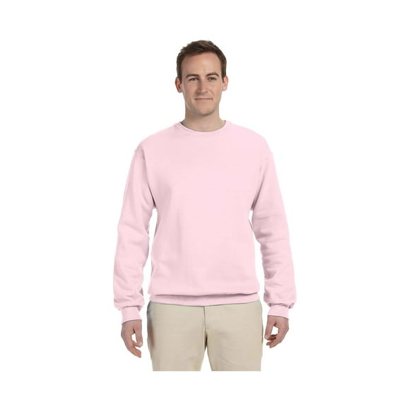 Plain Pullover Crew Neck Sweatshirt (Classic Pink) - Classic Pink - Sm