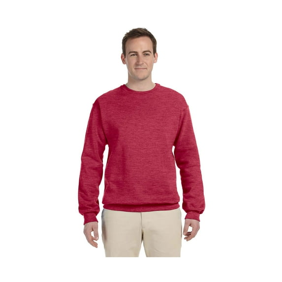 Plain Pullover Crew Neck Sweatshirt (Vintage Heather Red) - Vintage Heather Red - Sm