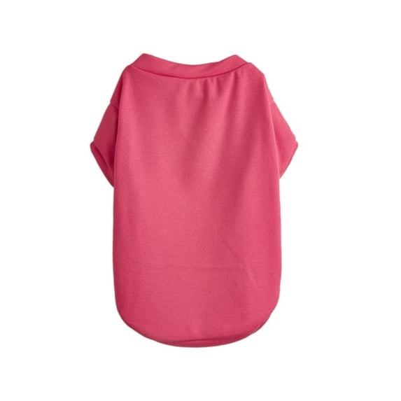 Plain Puppy Dog Shirt, Plain Dog T-Shirt, Solid Color Puppy Clothes for Small Medium Large Dogs and Cats (Hot Pink,L)