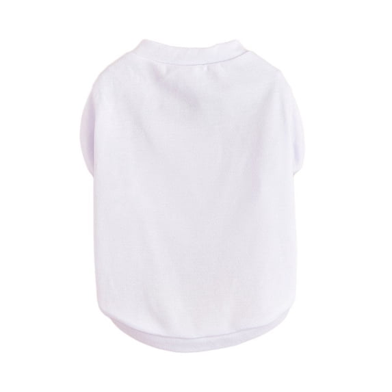 Plain Puppy Dog Shirt, Plain Dog T-Shirt, Solid Color Puppy Clothes for Small Medium Large Dogs and Cats (White,L)