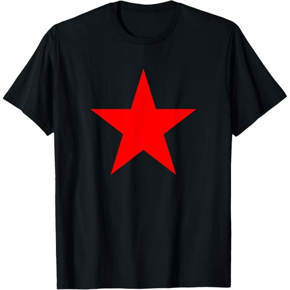 Plain Red Star Print - Red Star T-Shirt