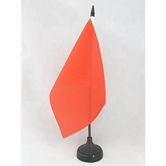 AZ FLAG Plain Red Table Flag 6x8 in 100D Polyester Plastic Base 21x14 cm