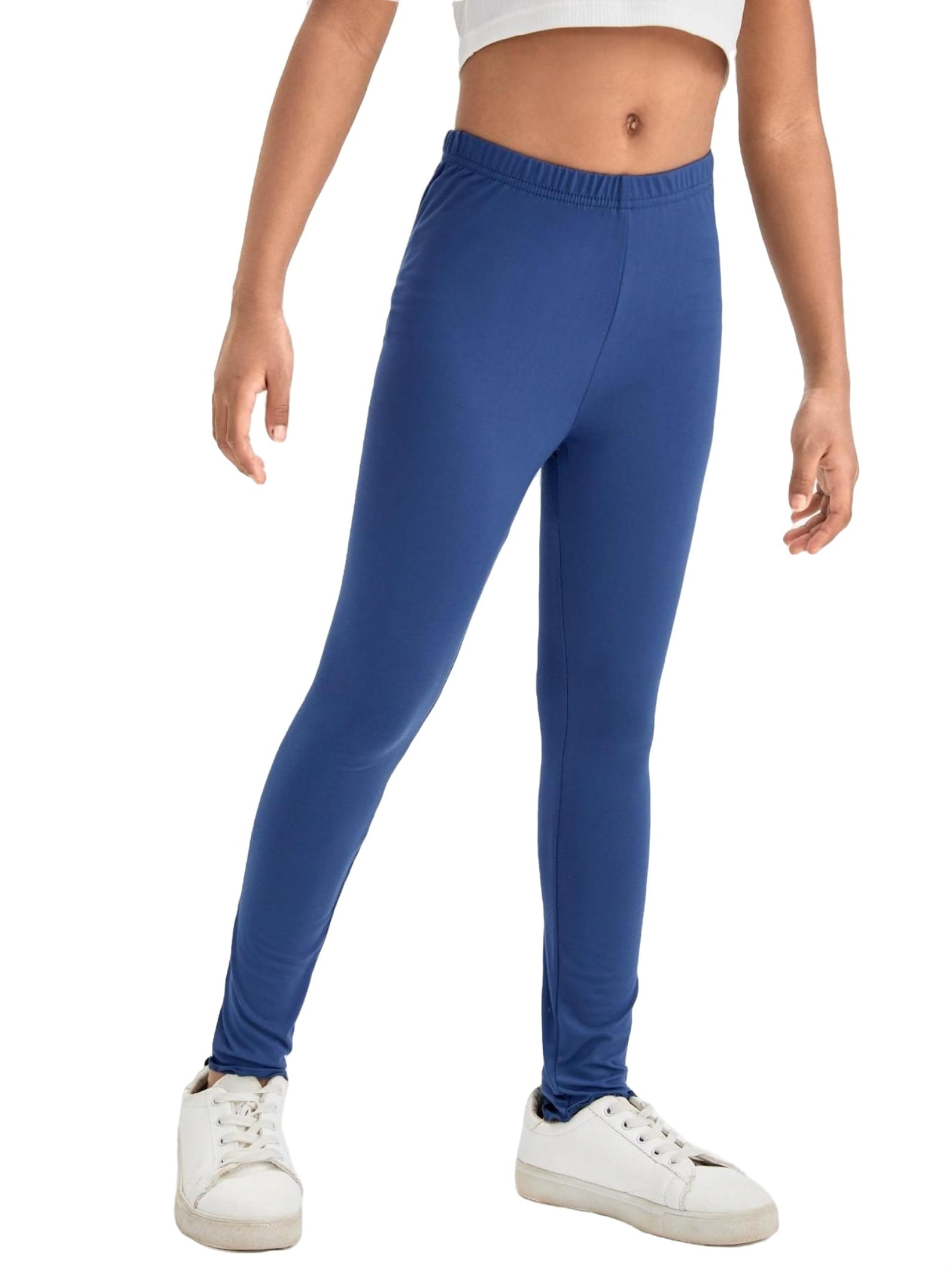 Plain Regular Blue Tween Girls Leggings (Tween Girls’） - Walmart.com