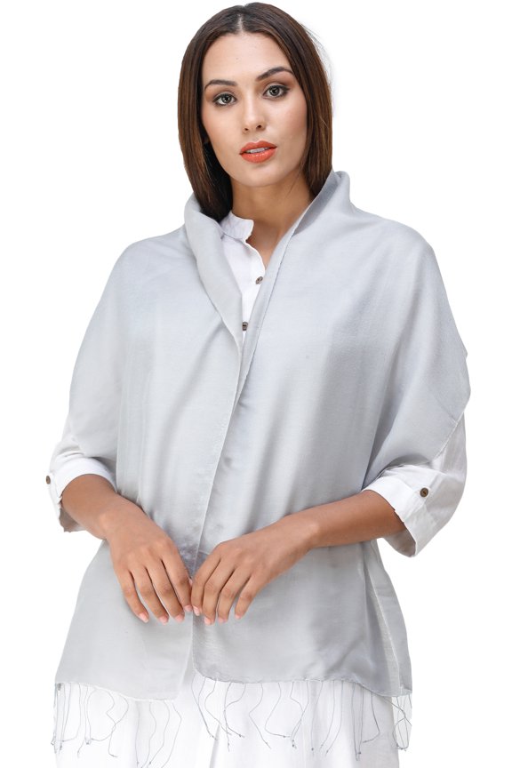 Plain Reversible Water-Pashmina Scarf from Nepal – lunar rock