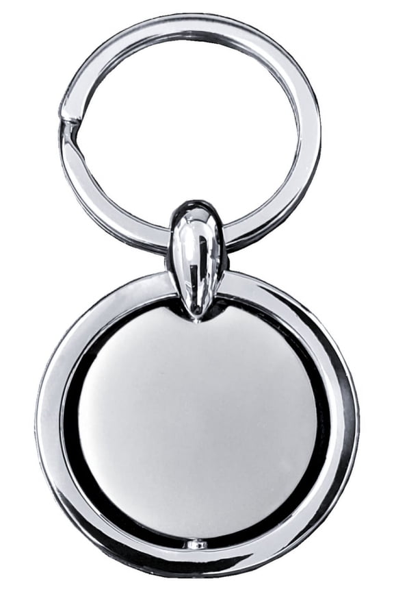 Plain Revolver Key Chain (Silver)