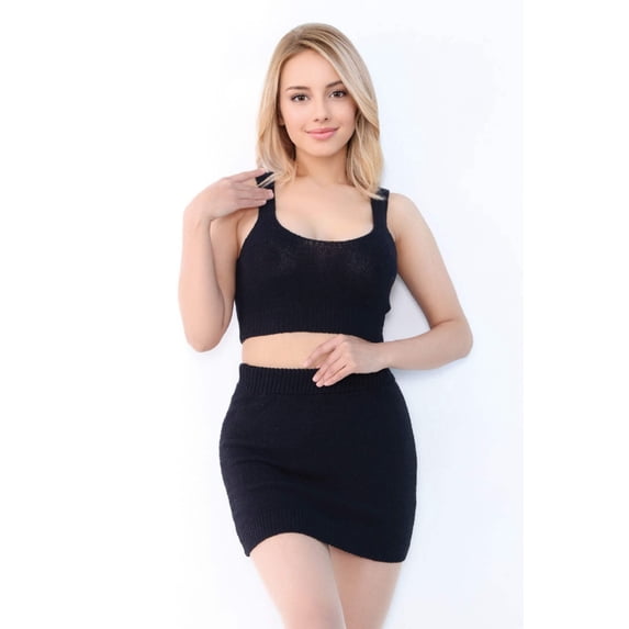 Plain Ribbed Cropped Tank Top