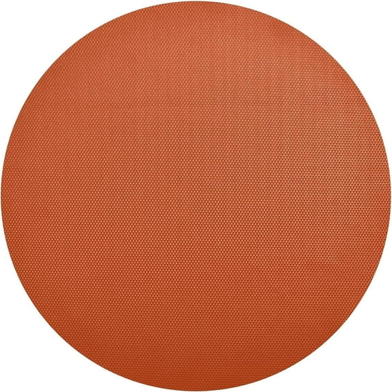 Plain Rust Solid Color Placemats Set of 4, Washable Round Placemats 15 Inch, Non-Slip Heat-Resistant Table Mats for Dining Kitchen Holiday Home Tables Home Decor