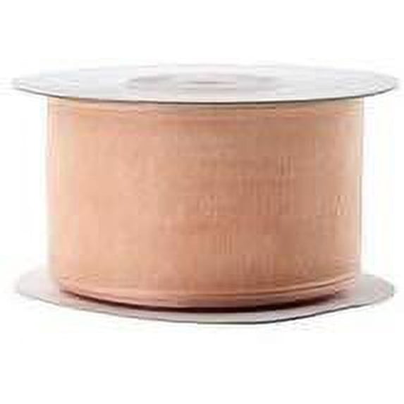 Plain Sheer Organza Ribbon, 1-1/2-Inch, 25 Yards, Light Peach