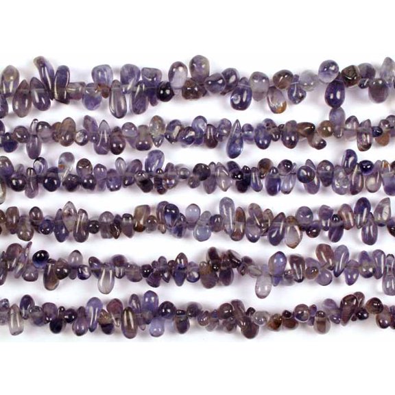 Plain Side-Drilled Iolite Drops | Semi-Precious Gemstone Beads