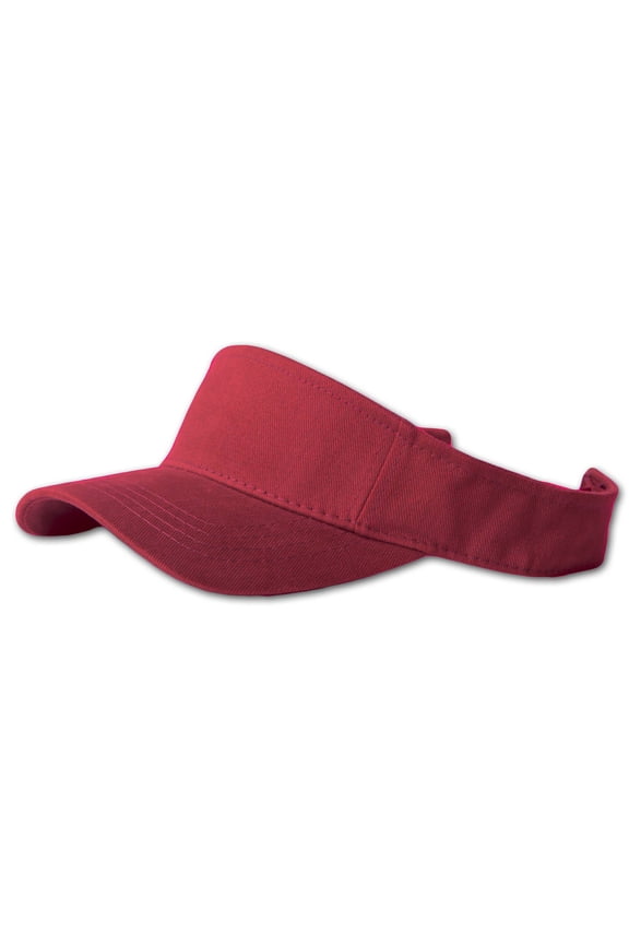 Plain Single Sports Visor- Maroon