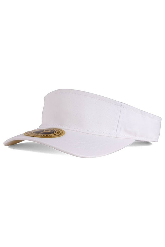 Plain Single Sports Visor- White