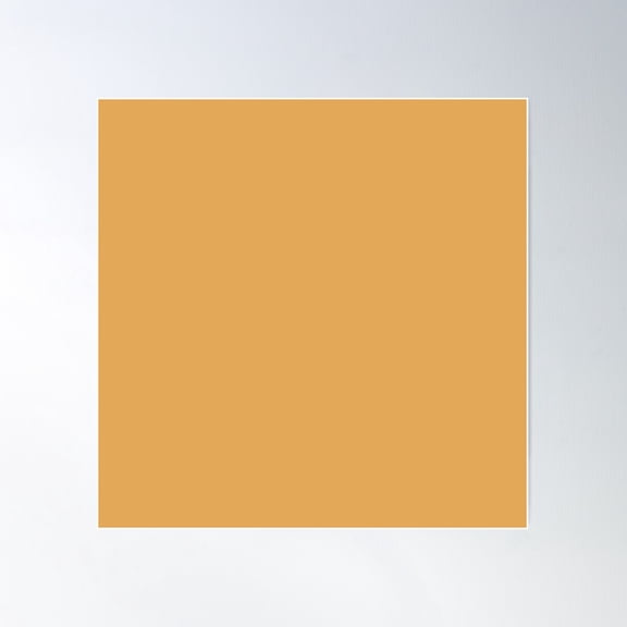 Plain Solid Yellow - Indian Yellow- By Ozcushions Poster Wall Art, Modern Wall Decor For Living Room Bedroom, 30x30 UNFRAMED