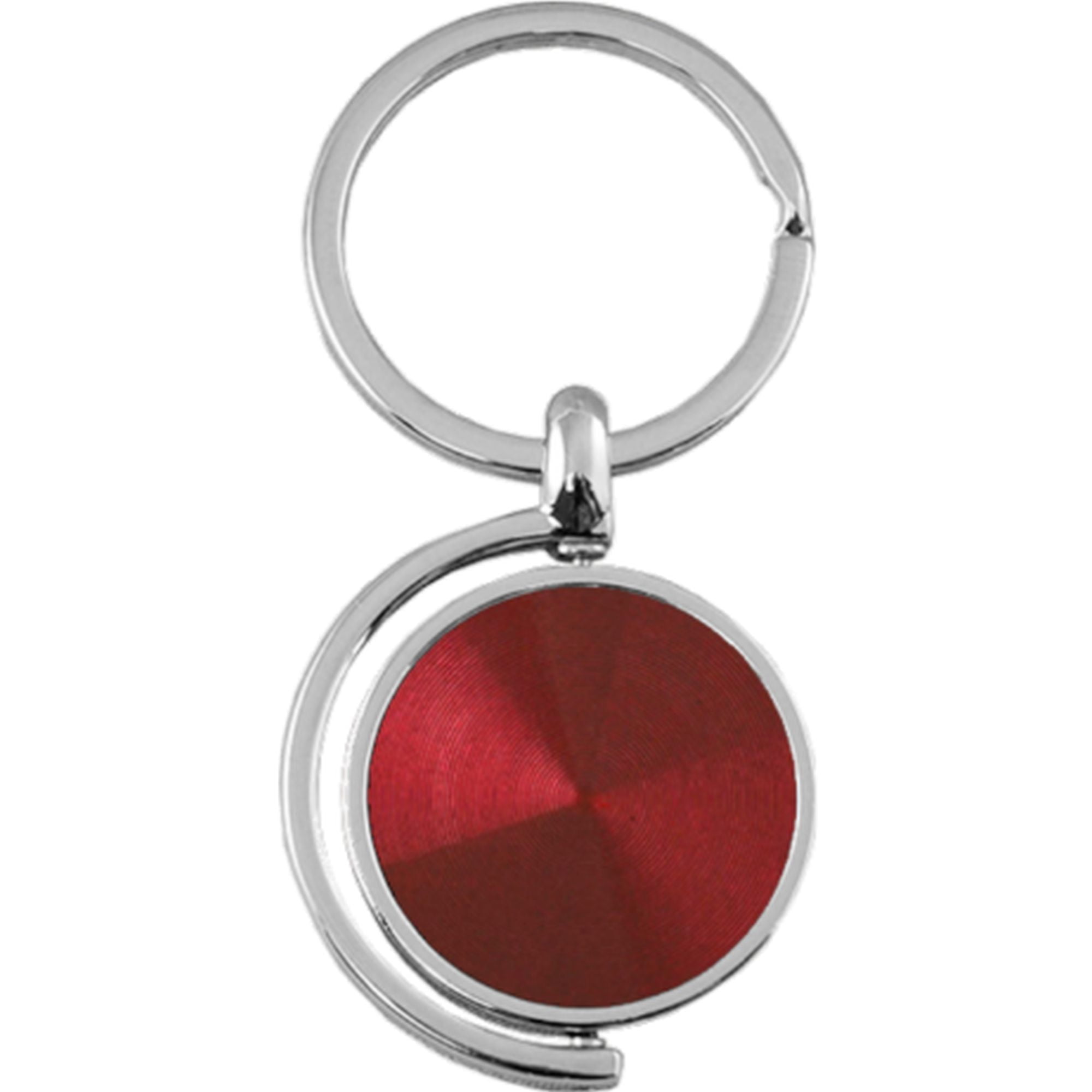 Plain Spinner Key Ring (Burgundy)