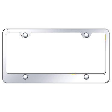 Plain Stainless Steel 4 Hole License Plate Frame (Chrome)